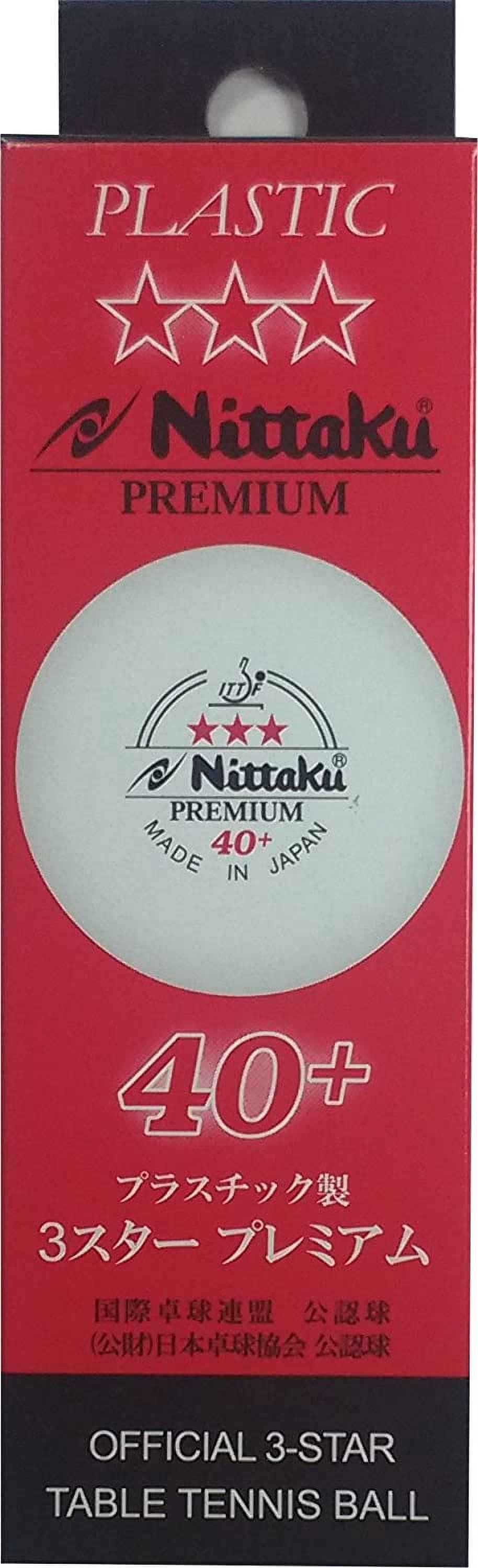 NITTAKU 3-Star Premium 40+ Table Tennis Balls