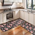 thumbnail image 3 of Kitchen Rugs Sets Of 2,Pioneer Flower Floral Print Pattern Anti Fatigue Kitchen Mat Rugs Non Slip Washable,Decorative Kitchen Floor Mats for Kitchen,Sink,Laundry,17"x47"+17"x47", 3 of 5