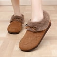thumbnail image 2 of Women's Winter Boots Warm Comfort Cotton Lined Ankle Lightweight Non-slip Moccasins Canvas Flat Snow Boots, 2 of 9