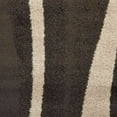 thumbnail image 3 of SAFAVIEH Florida Ellen Abstract Shag Area Rug, Dark Brown/Beige, 6'7" x 6'7" Square, 3 of 4