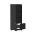 thumbnail image 2 of Tcbosik Mobile File Cabinet with Lock and Wheels, Vertical Metal Filing Cabinet with 4 Drawers for Home Office, Rolling Storage Cabinet for A4/Letter/Legal Size, Black, 2 of 10