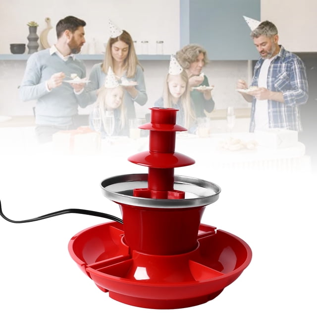Fontaine de Chocolat, Mini Fontaine de Chocolat Excellente Rétention de Chaleur Facile à Utiliser Multifonctionnelle à Trois Couches pour Soirée Jeux