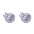 thumbnail image 1 of Wosthever Gancho adhesivo sin costuras de tres ramas Gran capacidad de carga Ganchos de barra Soporte para llaves de baño Bastidores de Gris 2piezas, 1 of 6