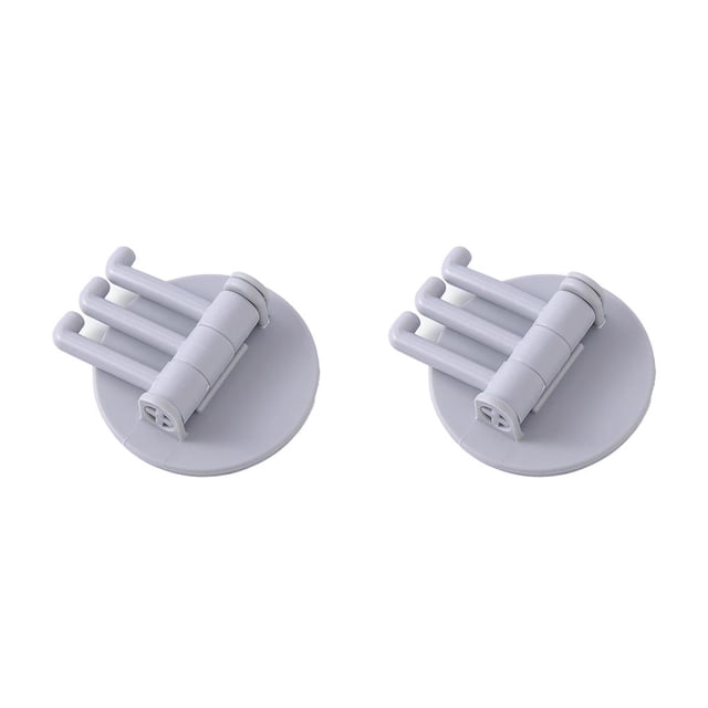 Wosthever Gancho adhesivo sin costuras de tres ramas Gran capacidad de carga Ganchos de barra Soporte para llaves de baño Bastidores de Gris 2piezas