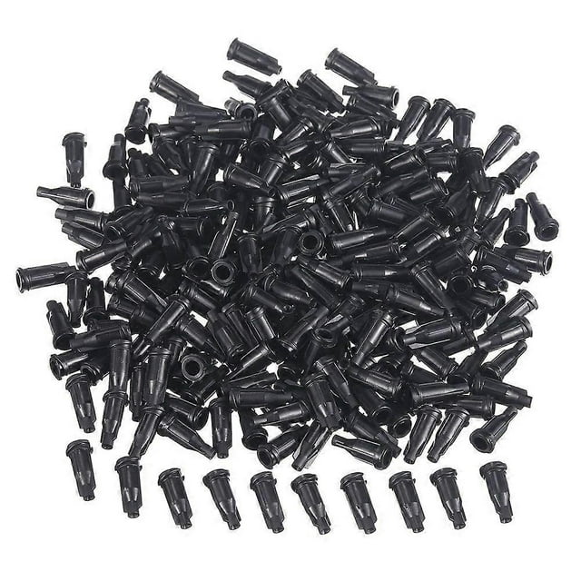 250pcs Luer Lock Syringe Tip Caps Dispensing Needle Tip Caps Black Syringe Caps