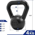 thumbnail image 3 of Athletic Works 4KG Kettlebell, Durable Black Hammertone Finish, 8.82lbs, 3 of 6
