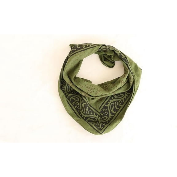 Handmade Indian Block Print Bandana | 100% Cotton Square Scarf for Men & Women | Boho Style Accessory