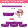 thumbnail image 2 of Uxcell Paper Wristbands for Events, Neon Party Wrist Bands, Colored Waterproof Concert Identification Wristbands Purple, 2 of 7