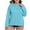 Blue, variant on Alove Women's Long Sleeve Plus Size Rash Guard Quick Dry UPF 50+ Sun Protection Swim Shirts Top