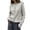 Gray, variant on Wenini Women's Crew Neck Ruffle Trim Knit Sweater Solid Color Long Sleeve Button Front Soft Knitted Sweater Cardigan Top