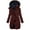 Burgundy-XXXL, variant on Women's Waterproof Hooded Winter Coat with Thick Fleece and Wool Lining for Extreme Warmth Comfort