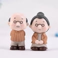thumbnail image 4 of 2pcs Elderly Couple Cake Toppers Loving Couple Cake Figurines Decorations Parents Doll Shaped Statues for Wedding Anniversary, 4 of 5