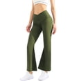 thumbnail image 5 of Liacowi Women Flare Yoga Pant High Waist Stretchy Bootcut Flared Leggings Gym Workout Pant Bell Bottom Trouser, 5 of 9