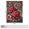 thumbnail image 4 of EastSmooth Leopard Print Blanket, Red Rose Throw Blanket, Brown Cheetah Blanket, Safari Wildlife Animal Sherpa Blanket, Shower Bath Room, Blossom Floral Fuzzy Blanket For Couch Sofa Or Bed Throw Size, 4 of 6