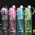 thumbnail image 4 of Botella de agua portátil para deportes al aire libre, para ciclismo, escalada, ciclismo, 600 ml, 4 colores, plástico sólido, con pulverizador, para verano, 4 of 5