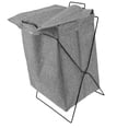 thumbnail image 1 of Reinforced Iron Frame, Foldable Design Laundry Basket With Metal Frame, Standing Tall Rectangle, Ample Capacity, Dirty Clothes Organizer, For Versatile Usage, 1 of 8