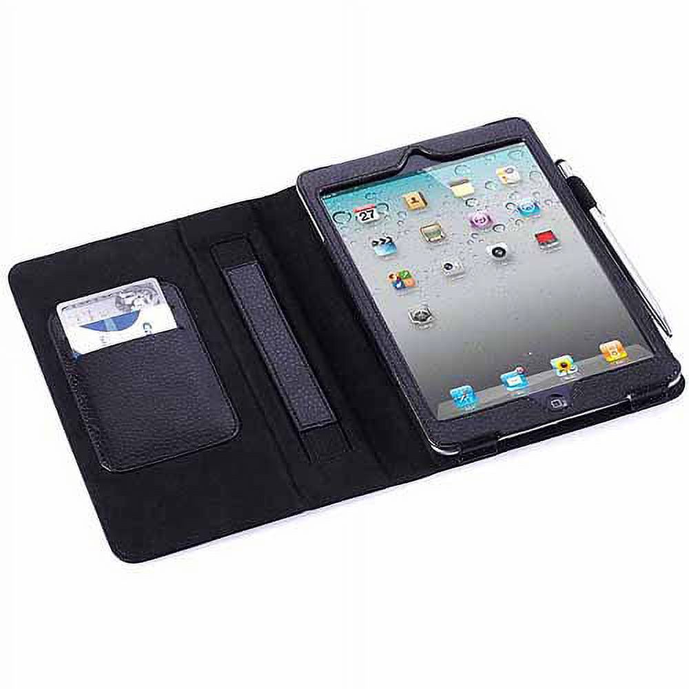 i-Blason Slim Book - Flip cover for tablet - synthetic leather - black - image 2 of 6