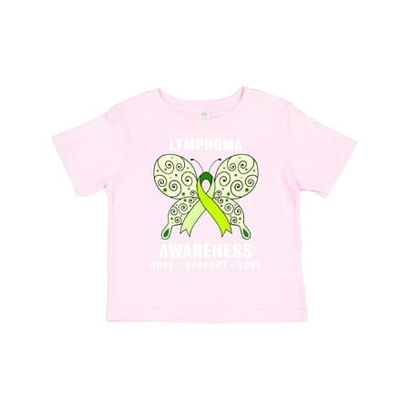 

Inktastic Lymphoma Awareness Hope Support and Love Gift Toddler Boy or Toddler Girl T-Shirt