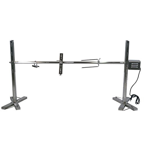 Titan Outdoors Système de Rôtissoire à Feu Ouvert en Acier Inoxydable Capacité de 90 lb Trépied