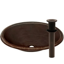 Novatto TCU-005ANORB Cordoba Pequeno Oval 15" x 11" x 4.5" Small Drop-In Sink, 2 Piece