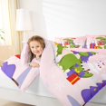 thumbnail image 4 of Manfei Funny Xmas Dinosaur Full Size Comforter Sets 3-Piece, Kids Merry Christmas Bedding Comforter Set, Kawaii Animal Bedding Sets, Lightweight Room Decor, 4 of 8