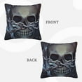 thumbnail image 3 of ZICANCN Horror Skull Chains Decorative Throw Pillow Covers, Bed Couch Sofa Decorative Knit Pillow Covers for Living Room Farmhouse, 16"x16", 3 of 8
