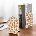 thumbnail image 5 of Picia Yellow Biscuit Pattern Wood Bookends for Shelves,Non-slip Bookends, Heavy Duty Wooden Bookend Support,1 Pair, 5 of 8