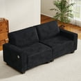 thumbnail image 3 of Bonzy Home 81" Modern Corduroy Loveseat — Plush 2-Seater Sofa with Thick Cushions, Wide Arms & USB / Type-C Charging Ports, 3 of 11