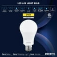 thumbnail image 2 of Luxrite A19 LED Light Bulb 12.5W=100W 2700K 1500 Lumens Non-Dimmable E26 Base Enclosed Fixture Rated Damp Rated ETL 96 Pack, 2 of 7
