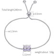 thumbnail image 3 of Adjustable Hollow Color Zircon Bracelet Elegant Rhinestone Bangle Party Holiday Jewellery Birthday Gift, 3 of 5