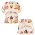 thumbnail image 3 of Cartoon Cake Pajama Set for Women 2 Piece Sleepwear Loungewear Short Sleeve, 3 of 7