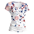 thumbnail image 5 of Trendfront Womens Fireworks Print T-Shirt 4th of July Independence Day Celebration V-Neck Tee Short Sleeve Casual Summer Tops, 5 of 5