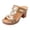 Gold, variant on Womens Platform Chunky High Heels Dressy Slip on Sandals 2026 Summer Comfortable Trendy Casual Geometric Hollow out Heeled Slides Gold Size 6.5