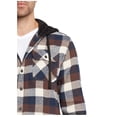 thumbnail image 4 of 9 Crowns Men's Lightweight Plaid Flannel Shirt (Brown/Blue, Medium), 4 of 4