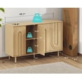 thumbnail image 5 of Woodty Adjustable Shelves 4-Door Wooden Home and Office Use Storage Locker, Beige, 5 of 9