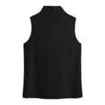 thumbnail image 4 of MOJOGO Women's Stand Collar Tees Sleeveless Blouse with Single Breasted Button Solid Business Office Daily Outfits Black XL, 4 of 7
