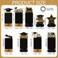 thumbnail image 3 of 9pcs Graduation Decorations Class of 2026 Table Centerpieces, Congrats Glitter Grad Honeycomb Centerpieces for Photo Tables Toppers 2026 Graduation Party Decor (Black Gold), 3 of 8