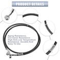thumbnail image 3 of 51.18" Length 10mm ID Motorcycle Hydraulic Brake Line Oil Hose Pipe Stainless Steel Braided Cable for ATV Black, 3 of 6