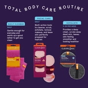 Cleanlogic Detoxify Dual-Texture Body Buffer, Charcoal-Infused Exfoliating Body Cleanser