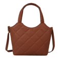 thumbnail image 1 of Bolsa De Vagabundo Bolsa de mano para mujer, Bolsa de mano acolchado de cuero PU, Bolsa de mano sencillo para mujer, bandolera Sywqhk Para Estrenar, 1 of 2