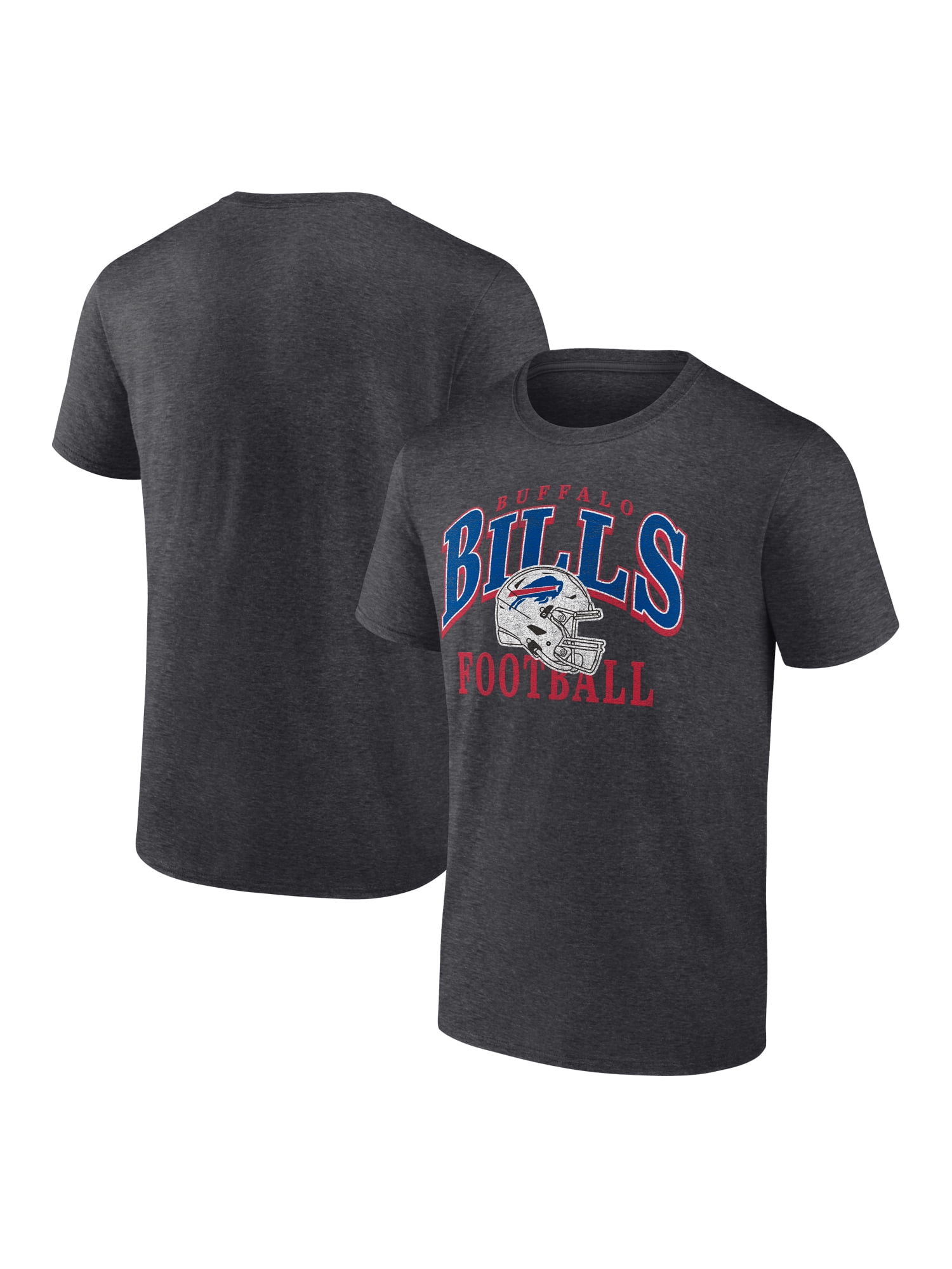 NFL Buffalo Bills Men's Cotton Charcoal Heather Short Sleeve T-Shirt