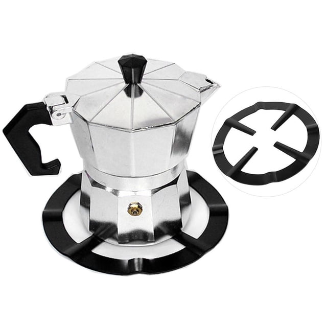Ccdes Stainless Iron Black Moka Coffee Pot Shelf Round Stove Burner Support Rack Kitchen Tools, Stove Burner Support, Coffee Pot Rack