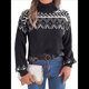 thumbnail image 1 of Suéteres para Mujer, Jerseys Casuales de Larga, Suéteres Cálidos, Tops de Punto Peludo, Suéter Grueso de Gran Tamaño. Negro M, 1 of 10