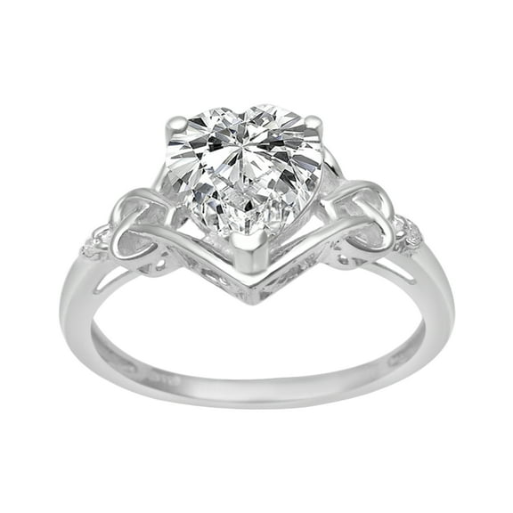 2Ct Heart Shape Moissanite Diamond 925 Sterling Silver Solitaire Women Love Valentine Gift Ring