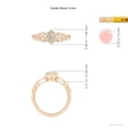 thumbnail image 4 of Angara Natural Opal Ring - Solitaire Round Opal Celtic Knot Ring for Women (Size-6mm) | October Birthstone Jewelry | 14K Rose Gold Opal Ring (Ring Size = 4.5), 4 of 8