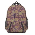 thumbnail image 3 of Paisley and Floral Purple Pattern Cute School Backpack Bag with Padded Back and Adjustable Shoulder Straps 16.9 X 12.6 X 5.9 Inches, 3 of 5
