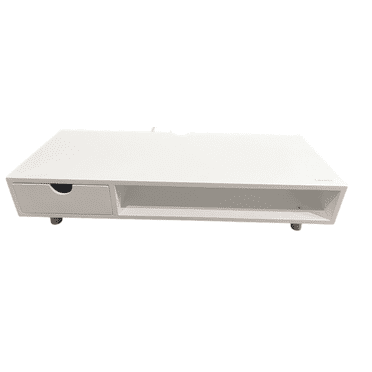 Lavenix Bamboo desk shelf with Drawer and Storage in Office - White