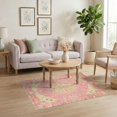 thumbnail image 3 of ODIKA 4'x6' Ultra-Soft Area Rug, Quicksand Vintage Boho Scroll Symmetry Distressed Plaid Print None Washable, Bare feet friendly, Silk-Touch for Bedroom Home office, 3 of 7
