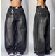 thumbnail image 3 of 2024 nuevos pantalones vaqueros holgados de cintura alta de color gris lavado retro de Jaded London para hombre, pantalones anchos góticos Harajuku Y2K, ropa de calle, 3 of 5