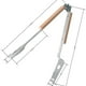 thumbnail image 5 of Juego de accesorios para parrilla de acero inoxidable 5 en 1: pinzas, tenedor, sierra, abridor de botellas, clips - Herramientas de barbacoa desmontables de 28 cm con mangos de madera para cocinar, 5 of 5